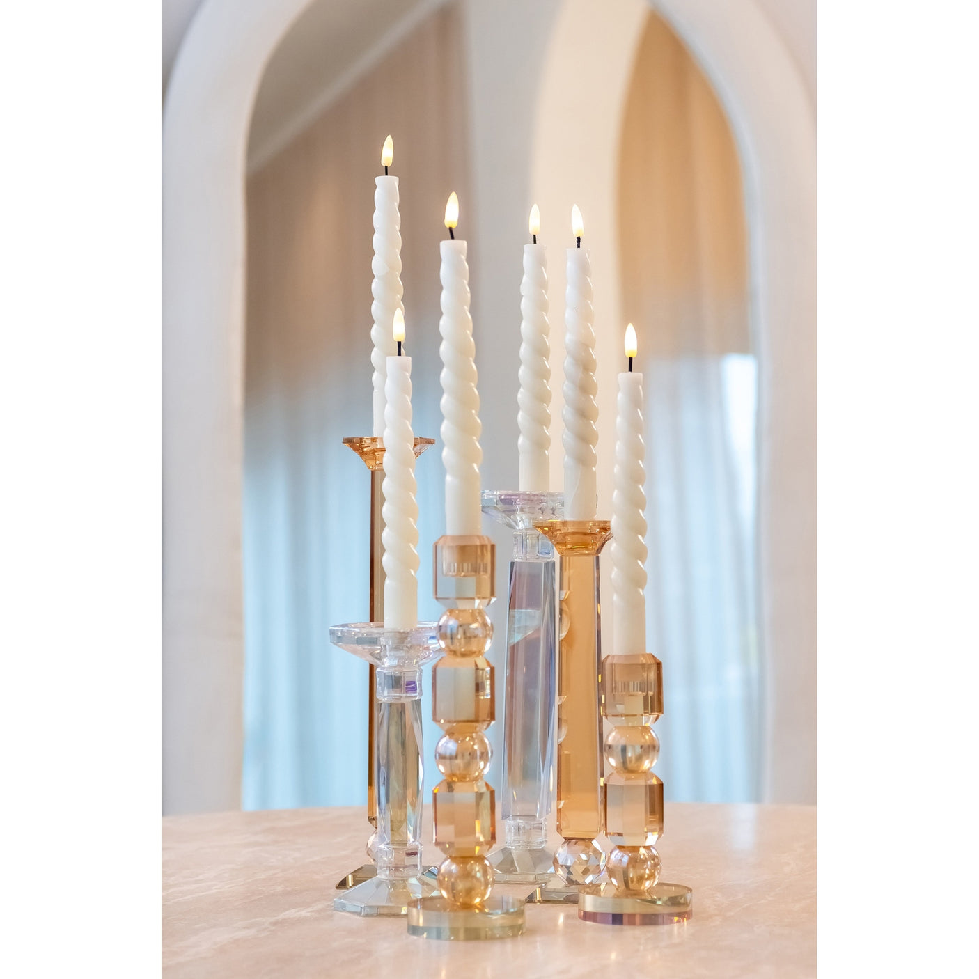 Lysestake Meral brun liten Richmond Interiors Lysestake