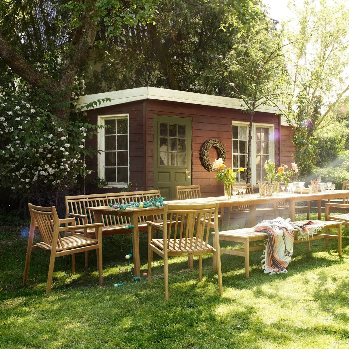 M11 - Sammen - 3-pers. hagebenk m/ ryggstøtte FDB Møbler Benk