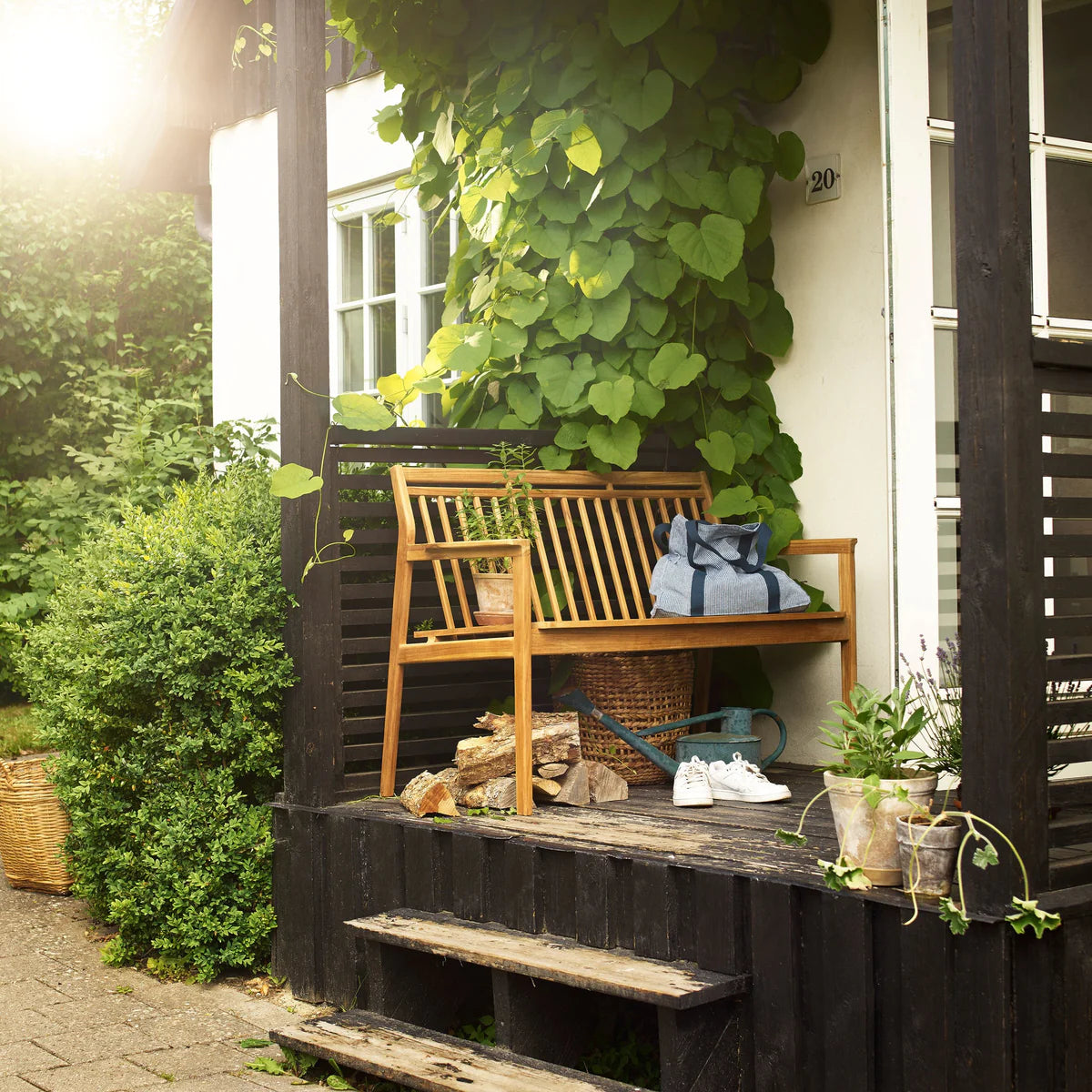 M12 - Sammen - 2-pers. hagebenk m/ ryggstøtte FDB Møbler Benk