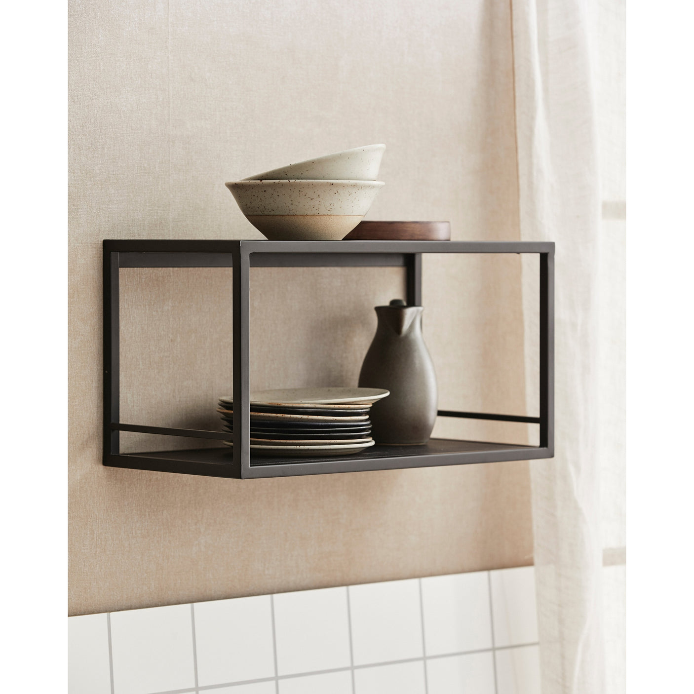 FLINT-hylle, 40 cm - sort Nordal SHELVES