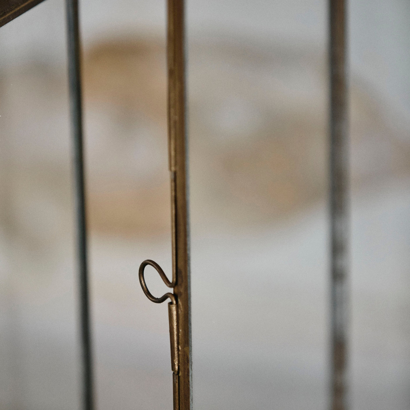 ANTIQUE lamper av jern - h38 cm - gull finish Nordal LANTERNER