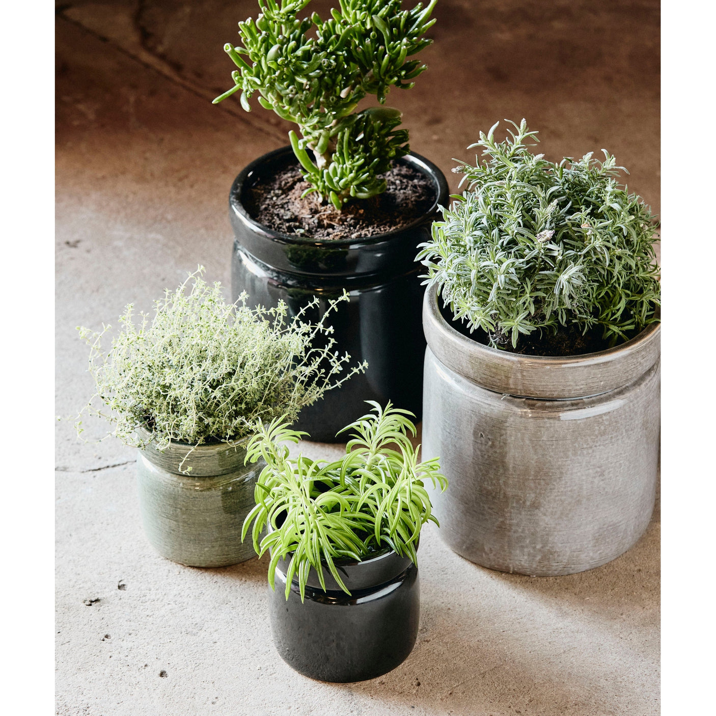 ISA-krukker i keramikk - ø25 cm - lysgrå Nordal INDOOR POT