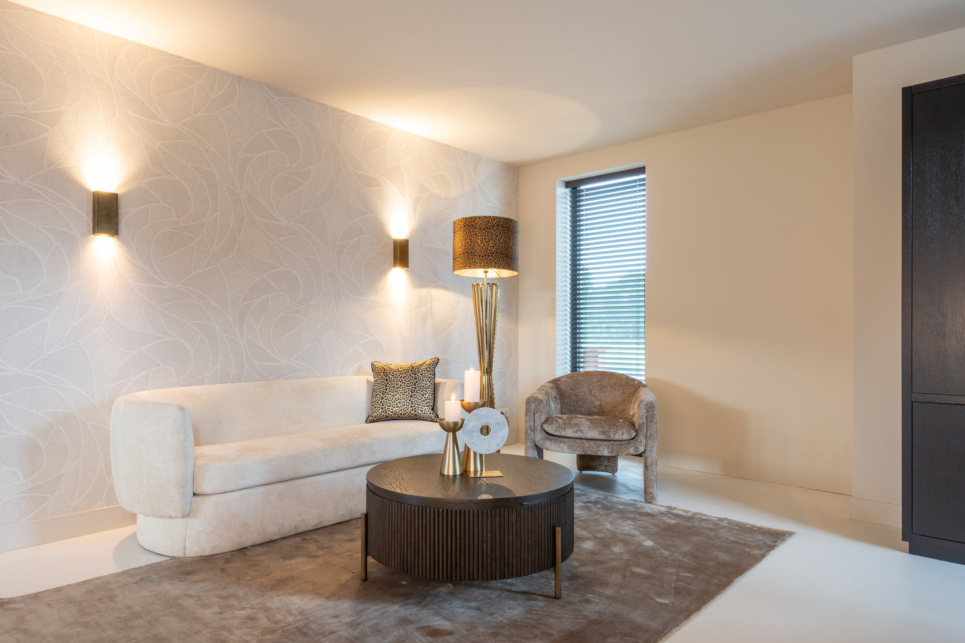 kaffebord Luxor brun 95Ø Richmond Interiors Sofabord