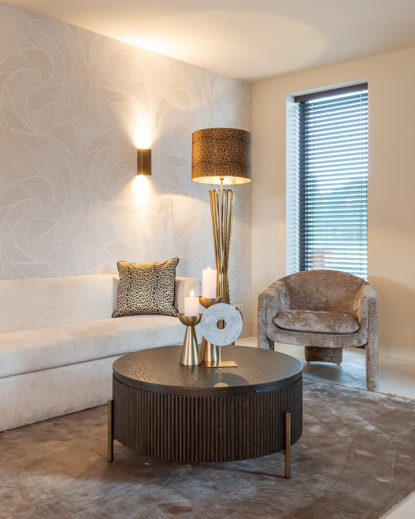 kaffebord Luxor brun 95Ø Richmond Interiors Sofabord