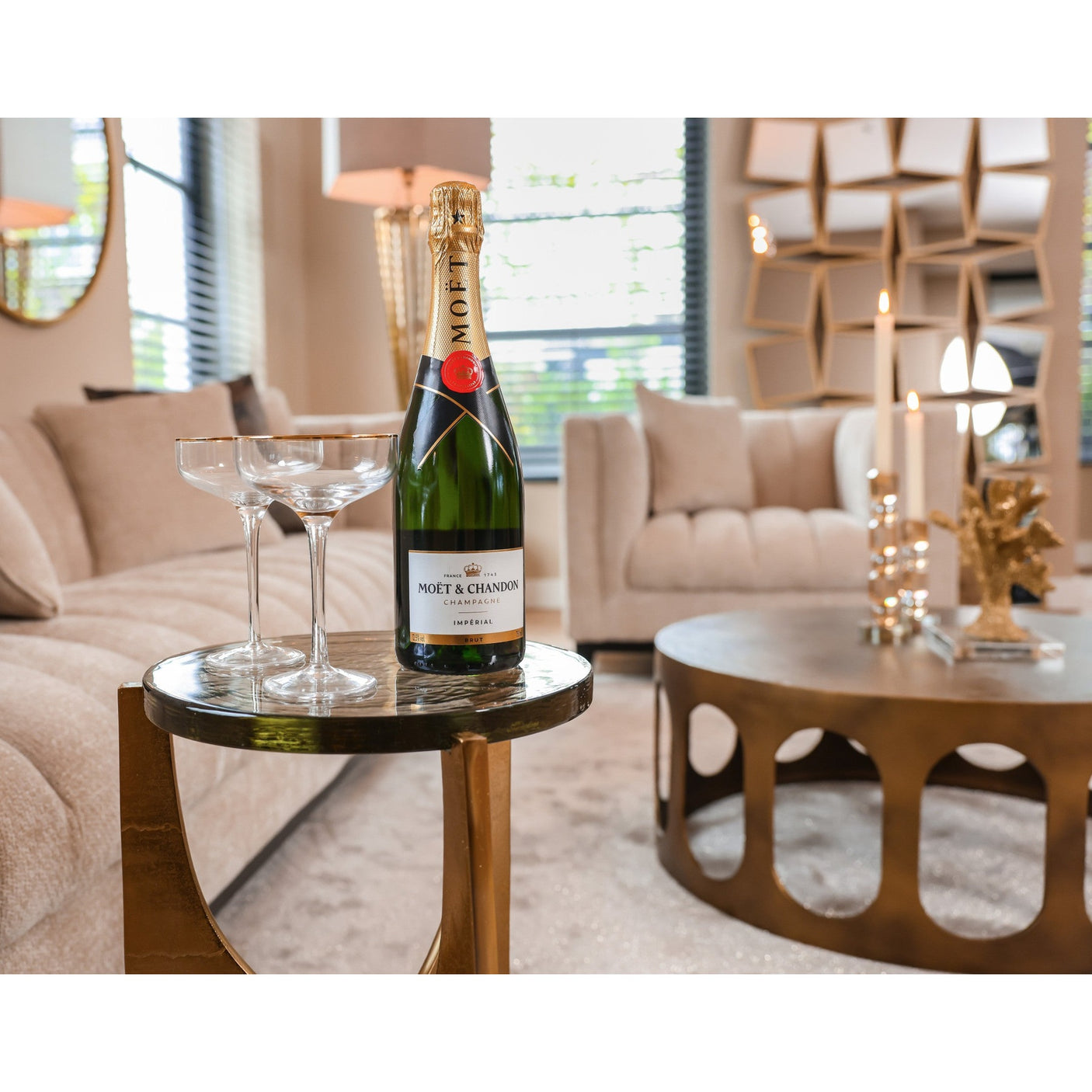 Lysestake Meral brun liten Richmond Interiors Lysestake