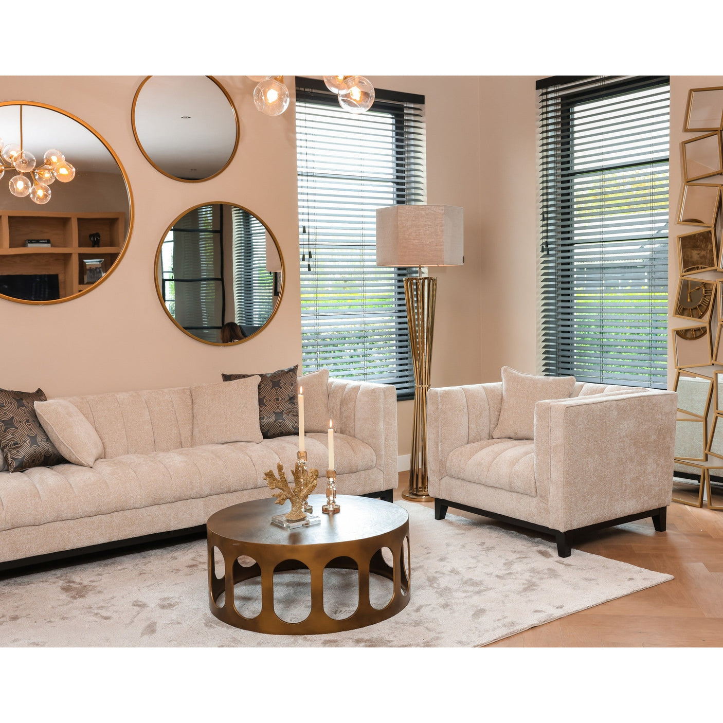 Lysestake Meral brun liten Richmond Interiors Lysestake