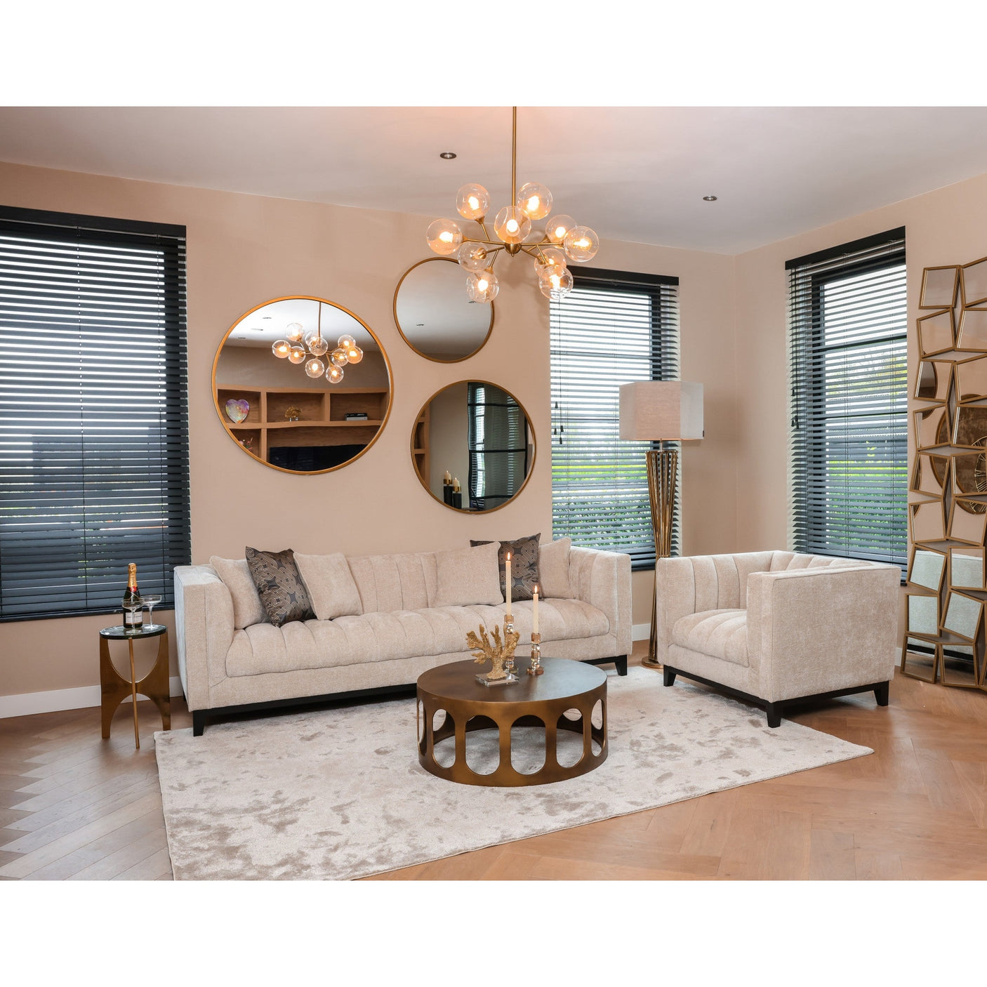 Lysestake Meral brun liten Richmond Interiors Lysestake