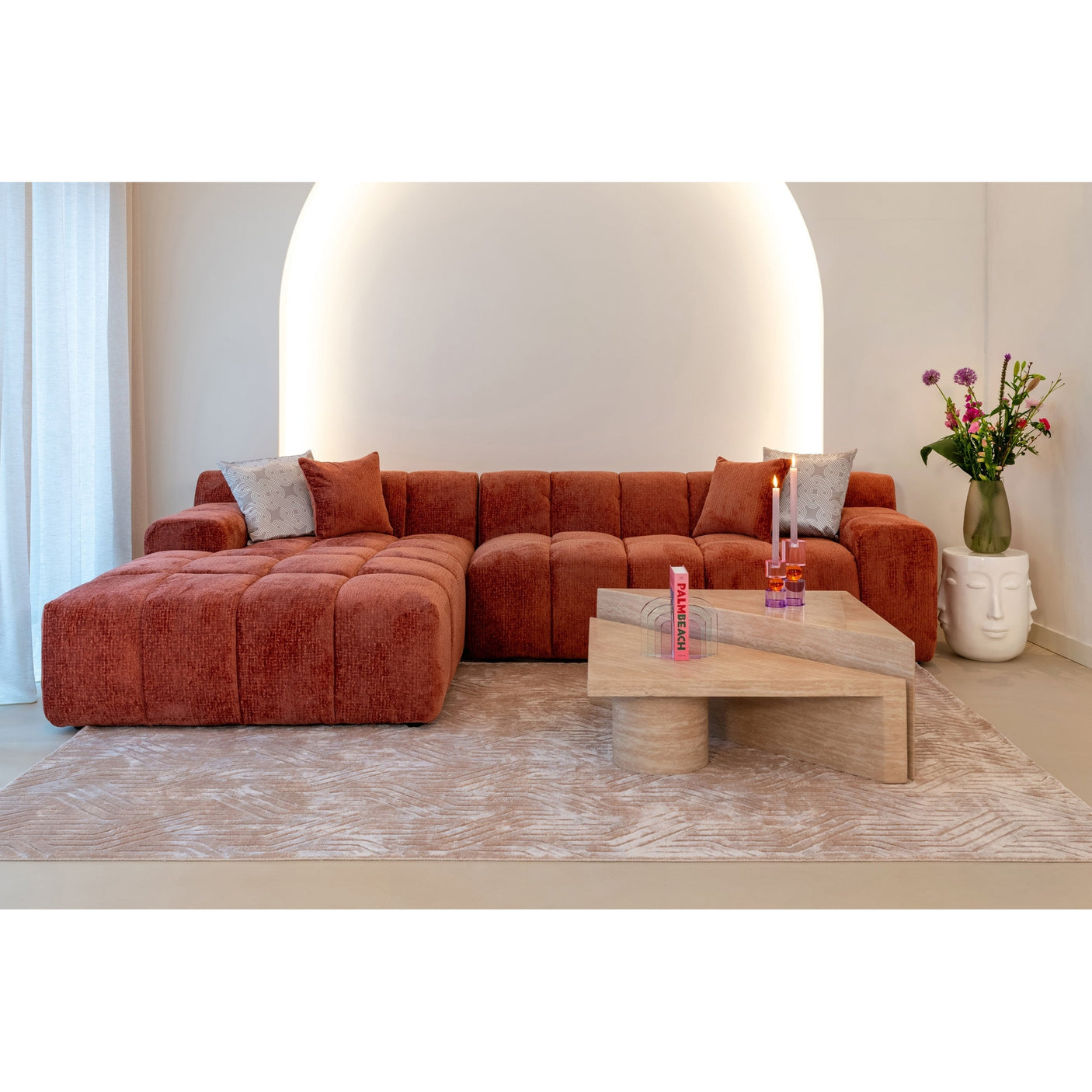 Salongbord Fictus beige sett med 2 Richmond Interiors Sofabord