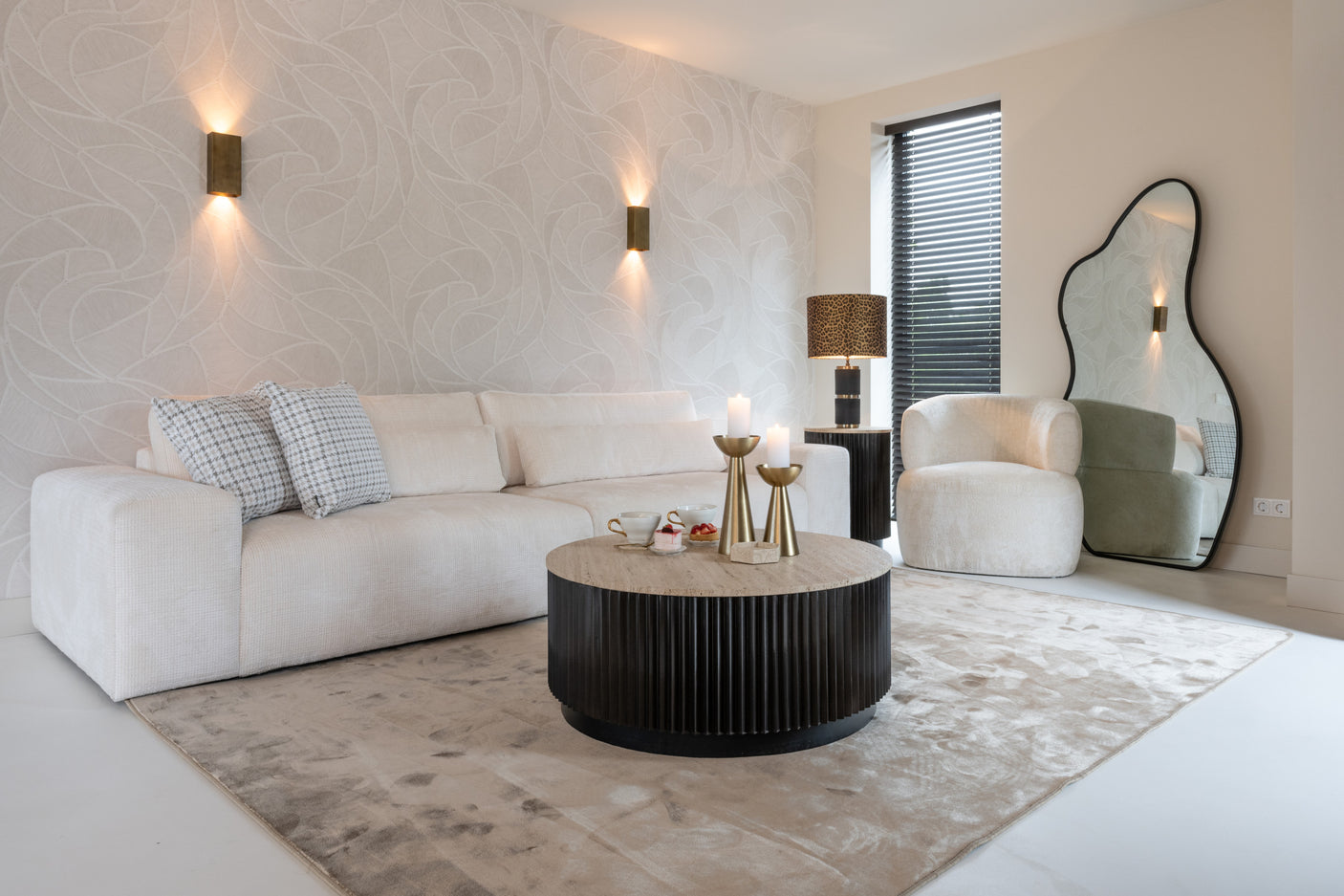 Salongbord Hampton mørk brun 90Ø Richmond Interiors Sofabord