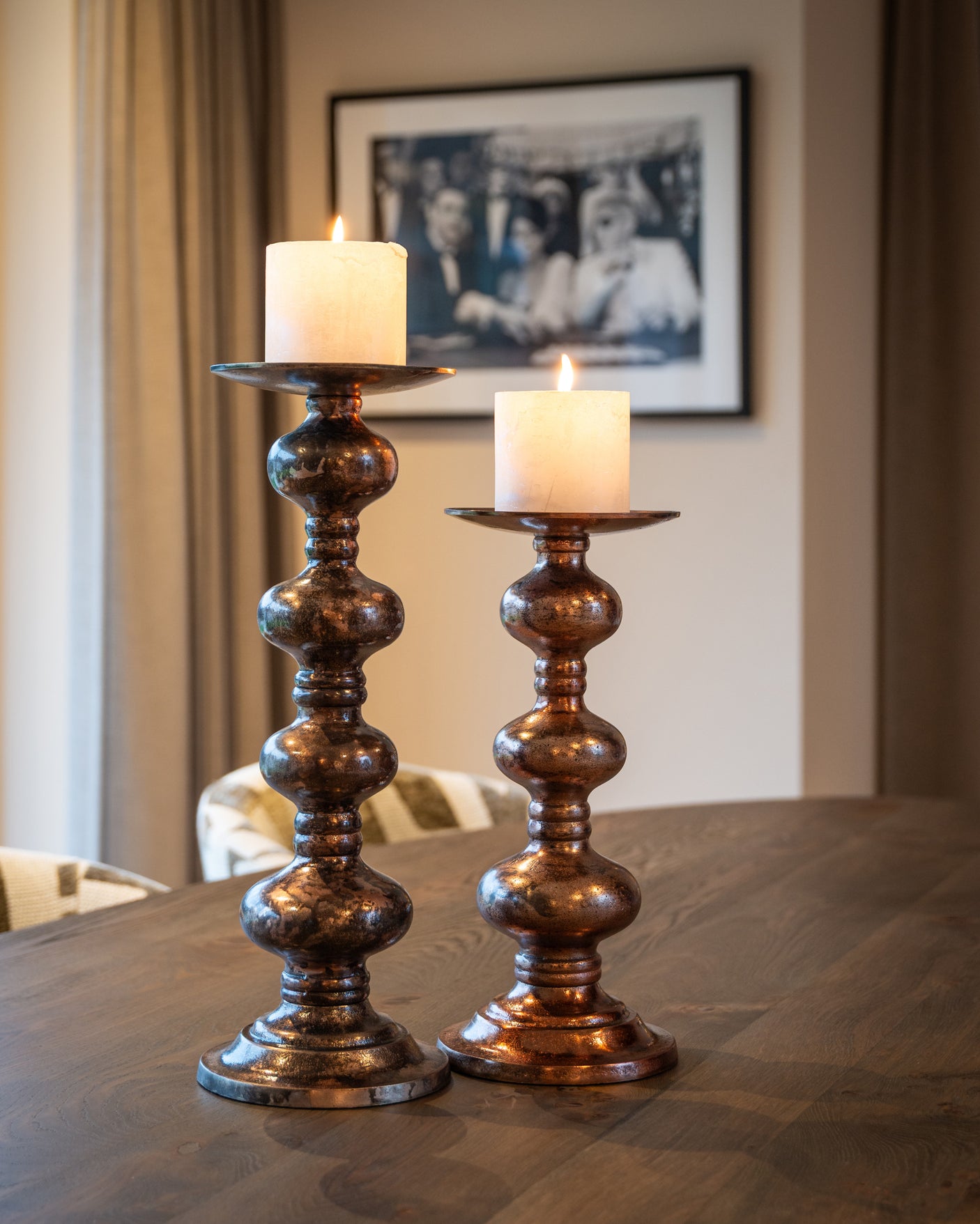 Lysestake Joya kobber liten Richmond Interiors Lysestake