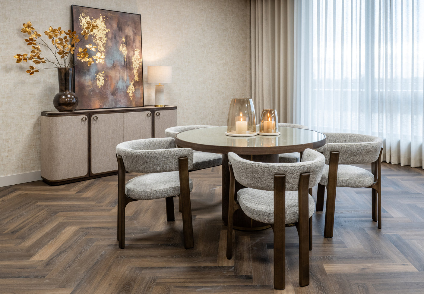Veggkunst Golden gleam gull Richmond Interiors Bilde
