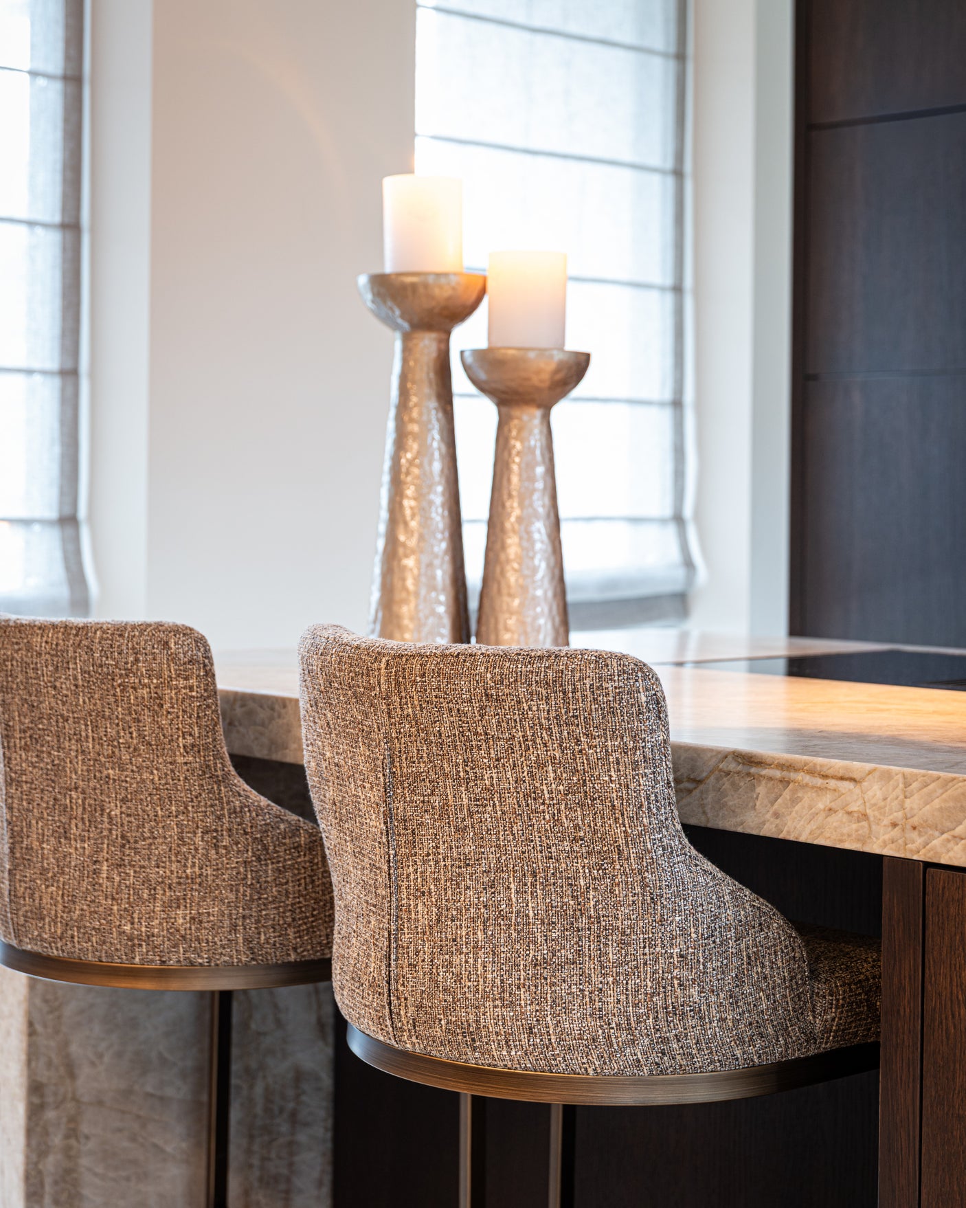 Barkrakk Bolton brun tweed Richmond Interiors Barstol
