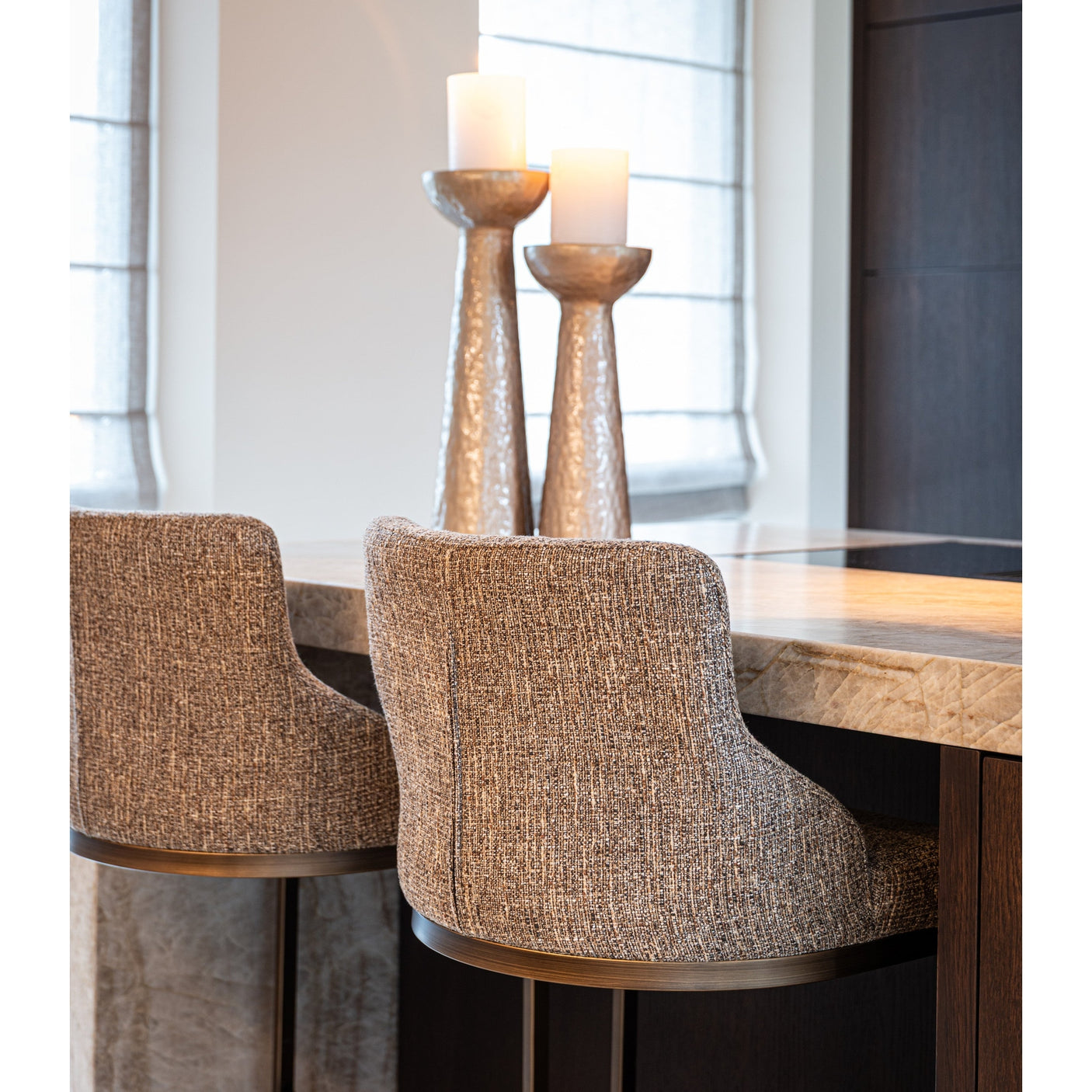Barkrakk Bolton brun tweed Richmond Interiors Barstol