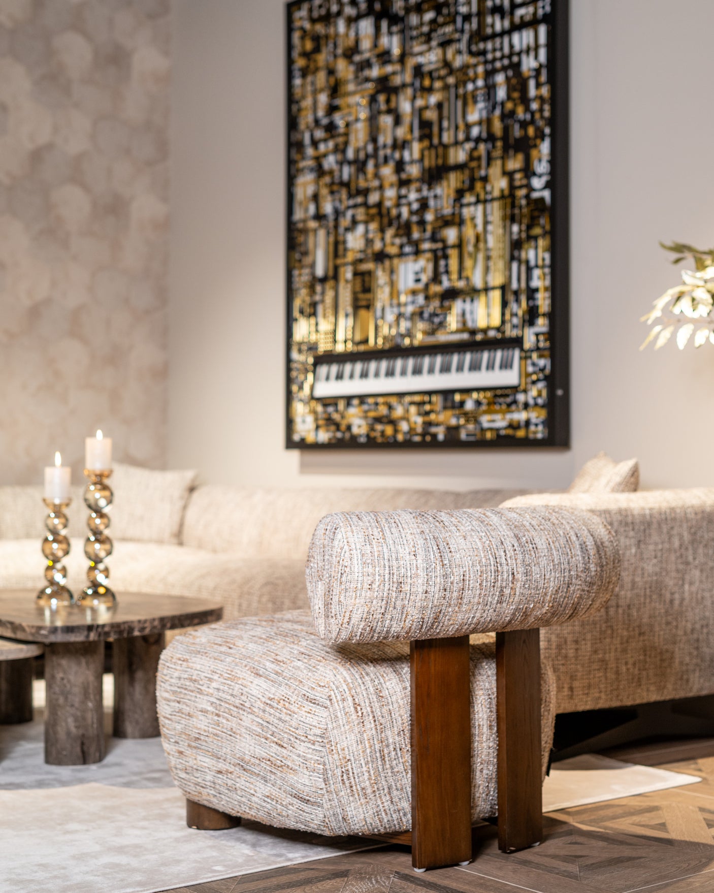 Lounge chair Arabella greige coco Richmond Interiors Lenestol