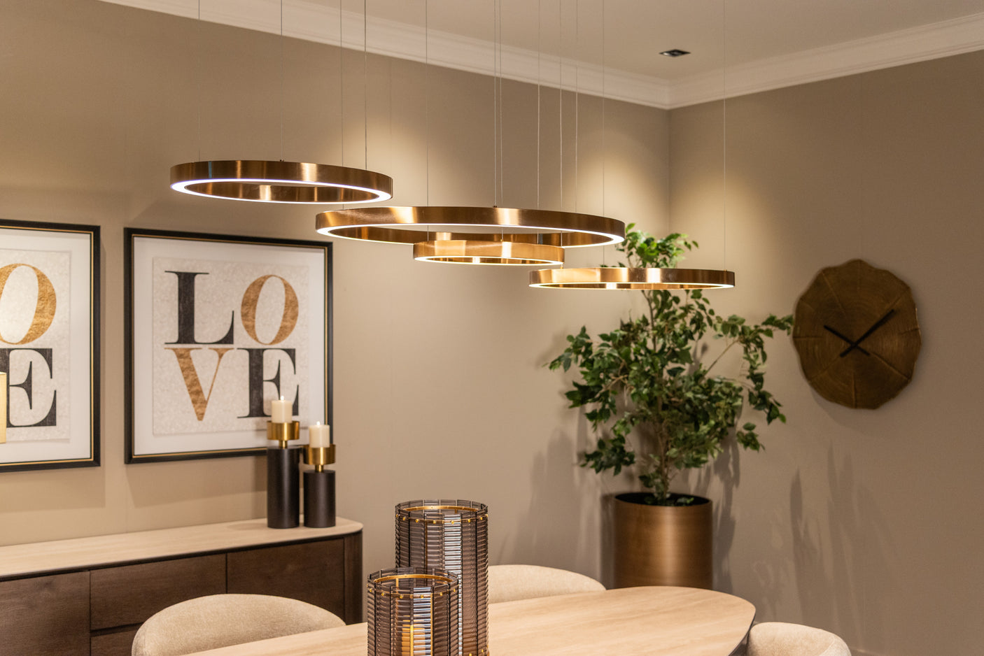 Orkanlampe Daylin røyk liten Richmond Interiors Lanterne og lysglass