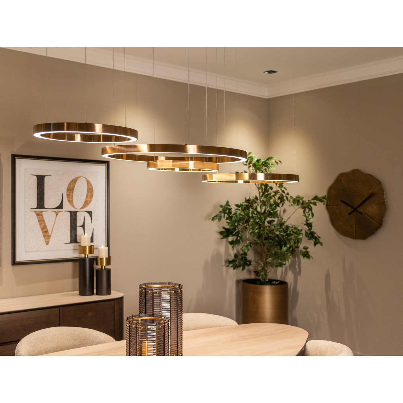 Orkanlampe Daylin røyk liten Richmond Interiors Lanterne og lysglass