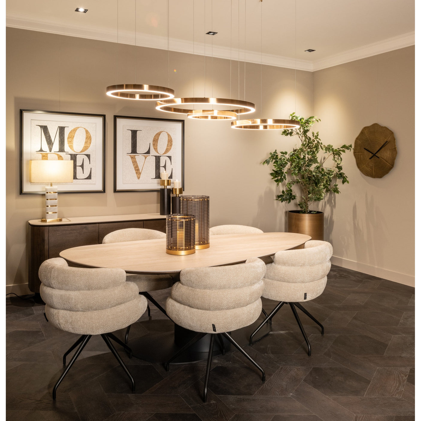 Orkanlampe Daylin røyk liten Richmond Interiors Lanterne og lysglass