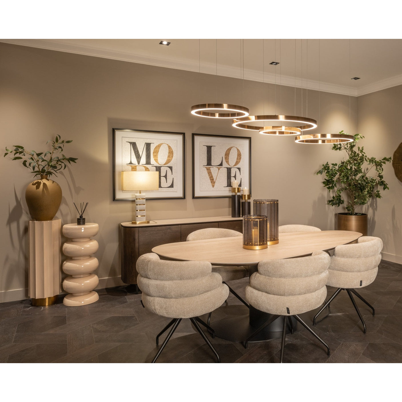 Orkanlampe Daylin røyk liten Richmond Interiors Lanterne og lysglass