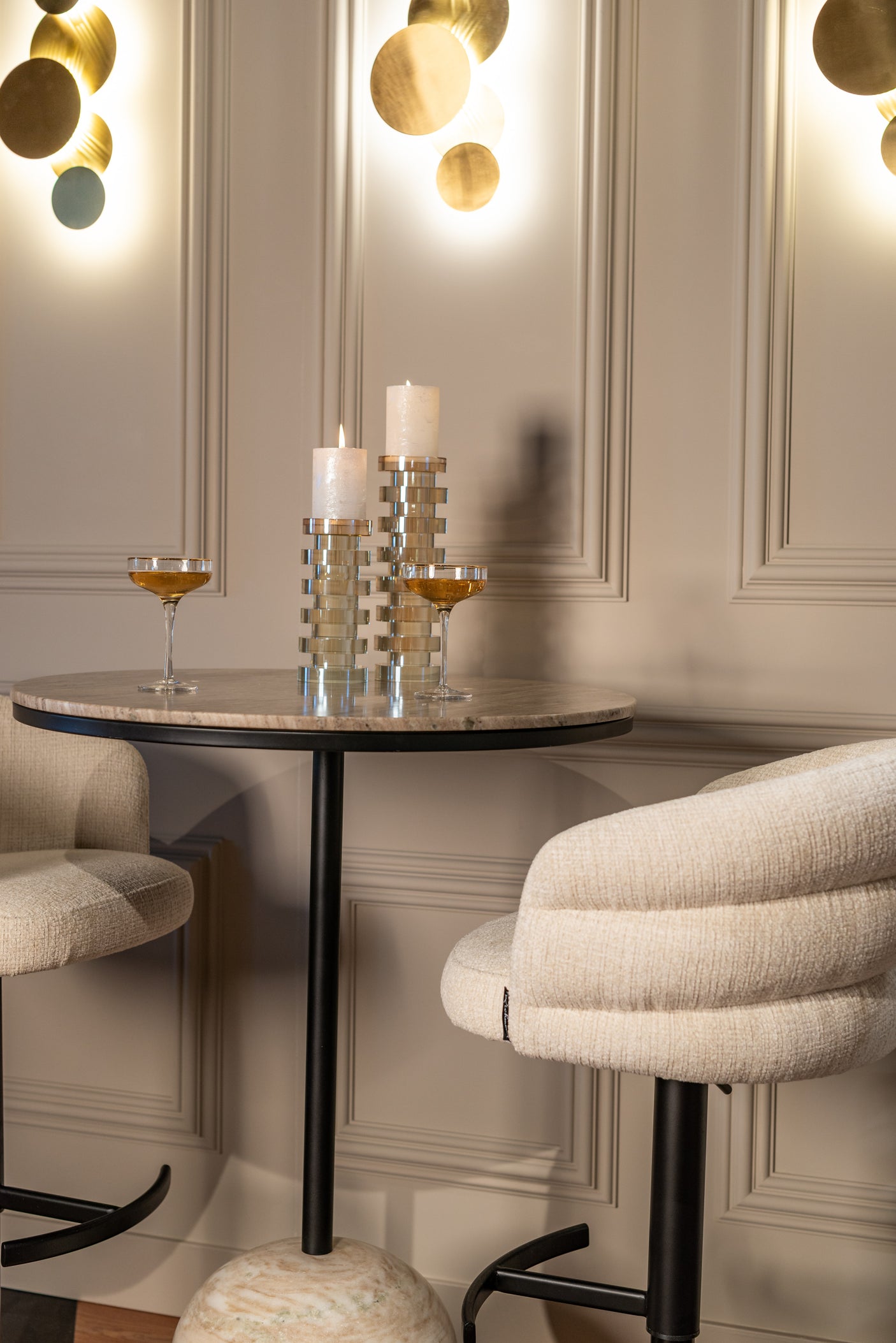 Veggmontert lampe Collin børstet gull Richmond Interiors Vegglampe