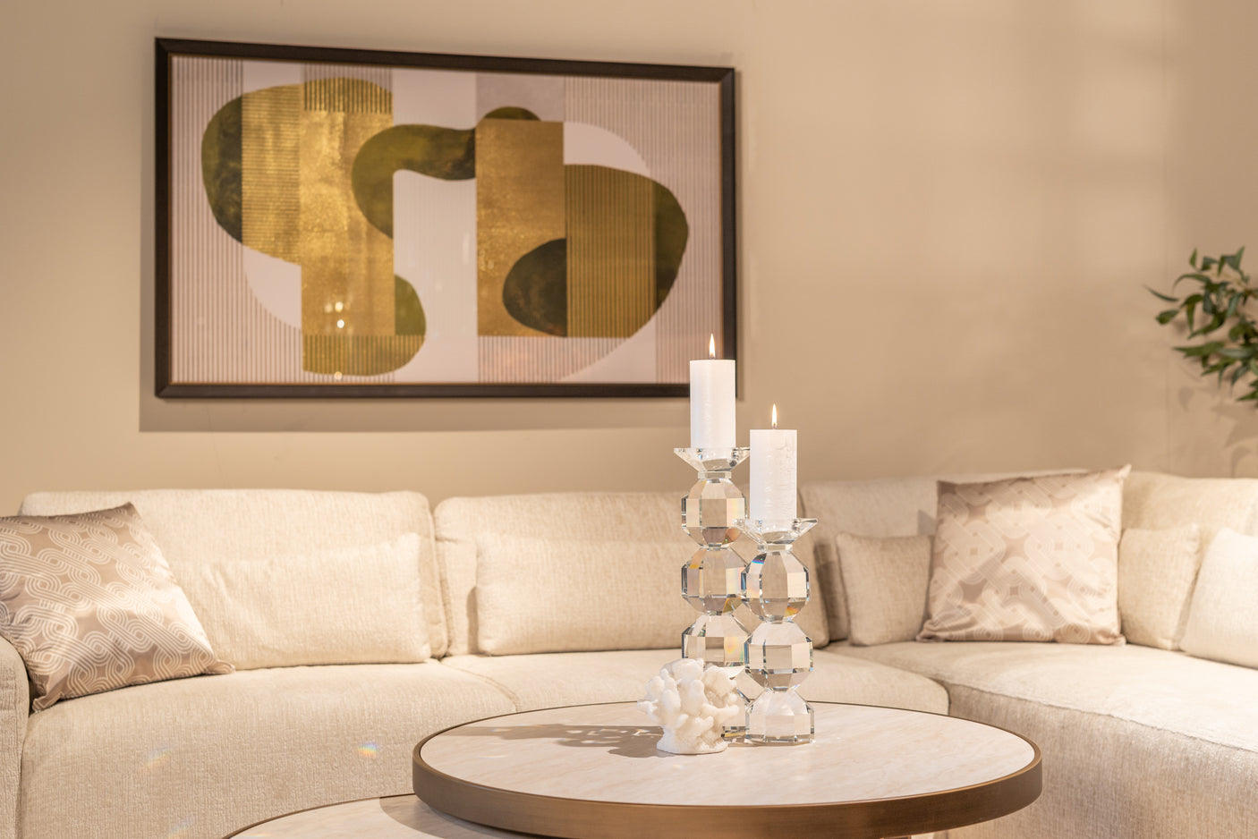 Salongbord Tivoli hvit sett med 2 Richmond Interiors Sofabord