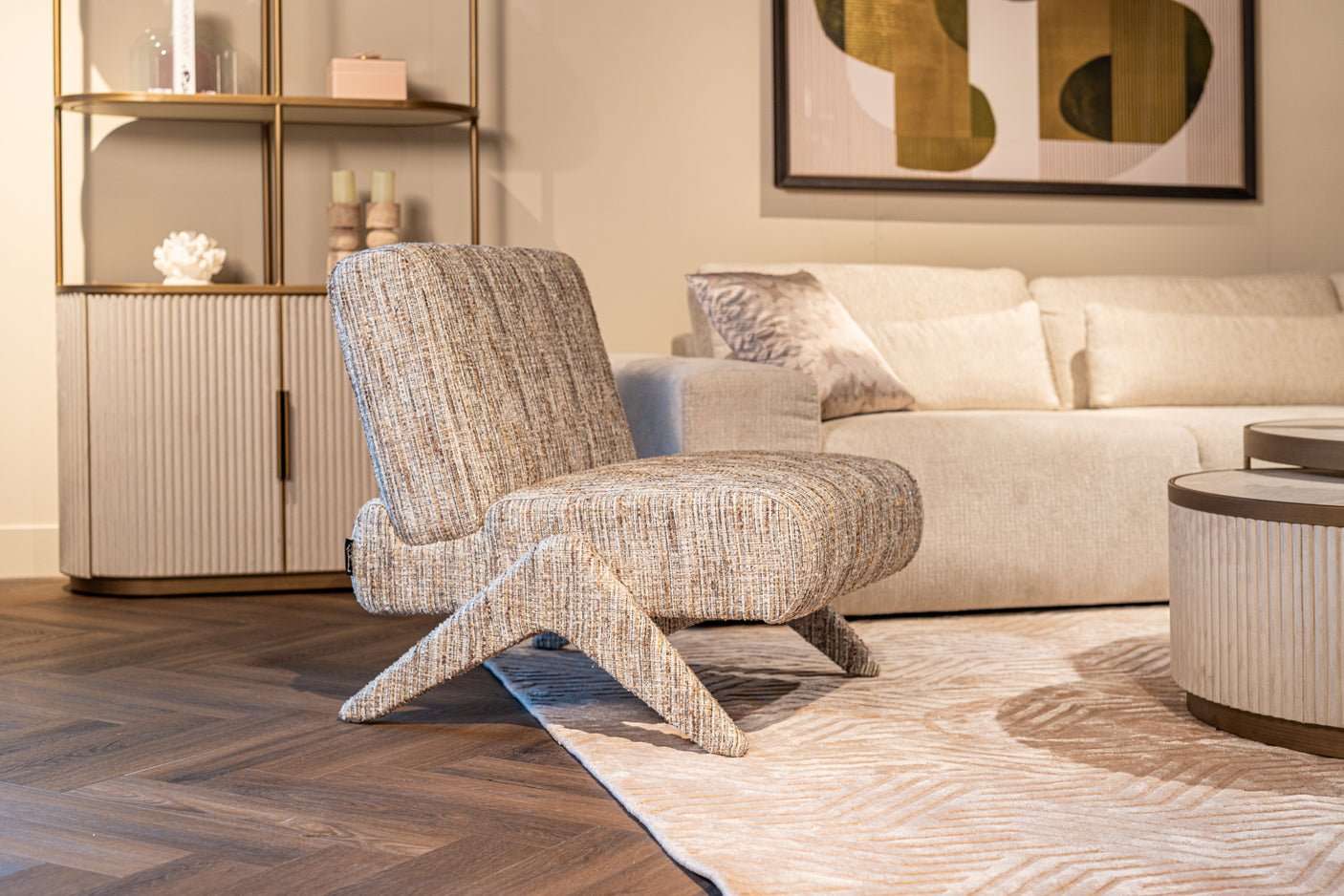 Salongbord Tivoli hvit sett med 2 Richmond Interiors Sofabord
