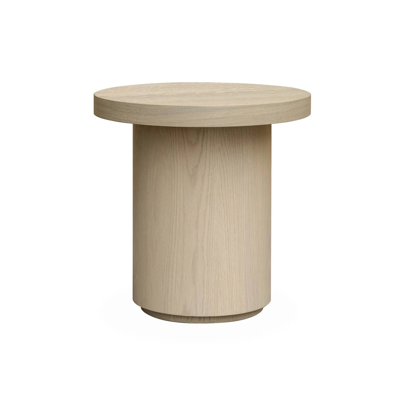 Sidebord Kyoto Ø55cm høyde 55cm White wash eikefiner Homefactory Sidebord