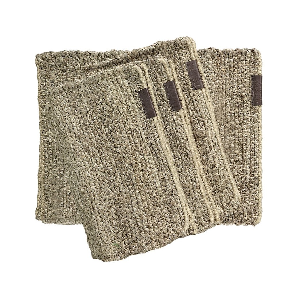 HEMP DARK 4 pakk bordbrikke firkantet Artwood Kjøkken