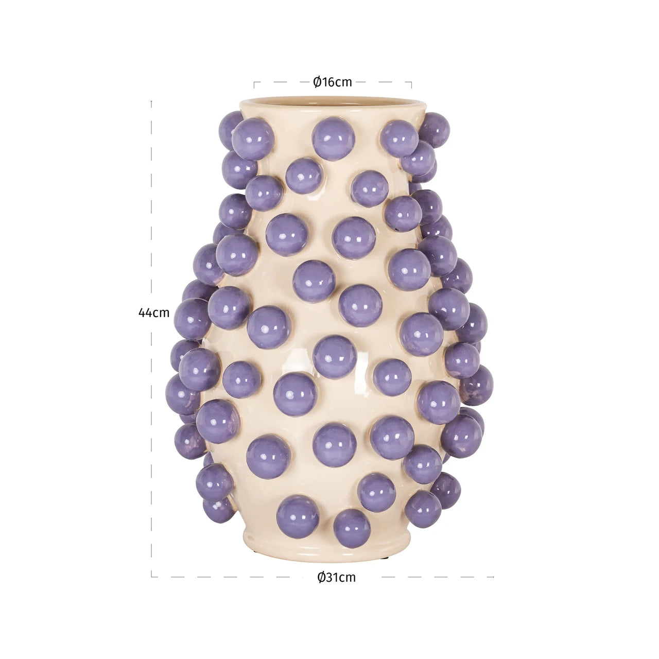 Vase Dotty krem Richmond Interiors Vase