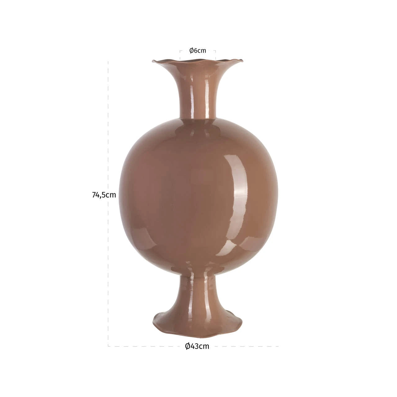 Vase Mochi mocha mousse Richmond Interiors Vase