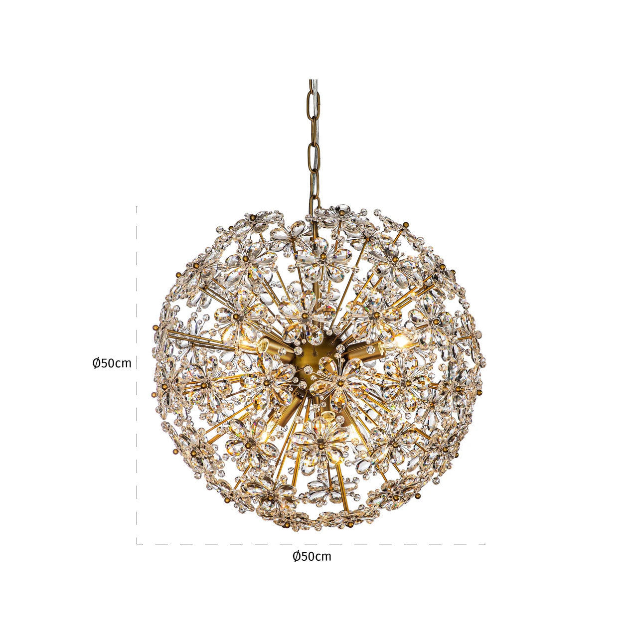 Lysekrone Cyntha bronse Richmond Interiors Taklampe
