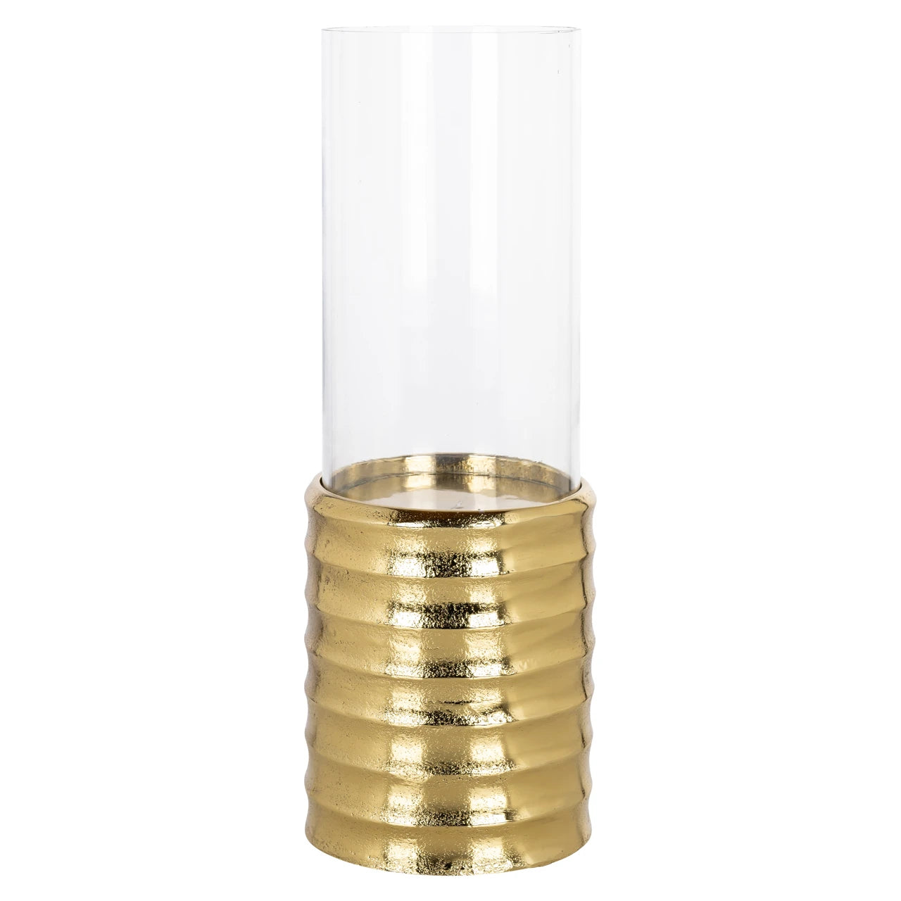 Hurricane-lampe Bodil gull stor Richmond Interiors Lanterne og lysglass