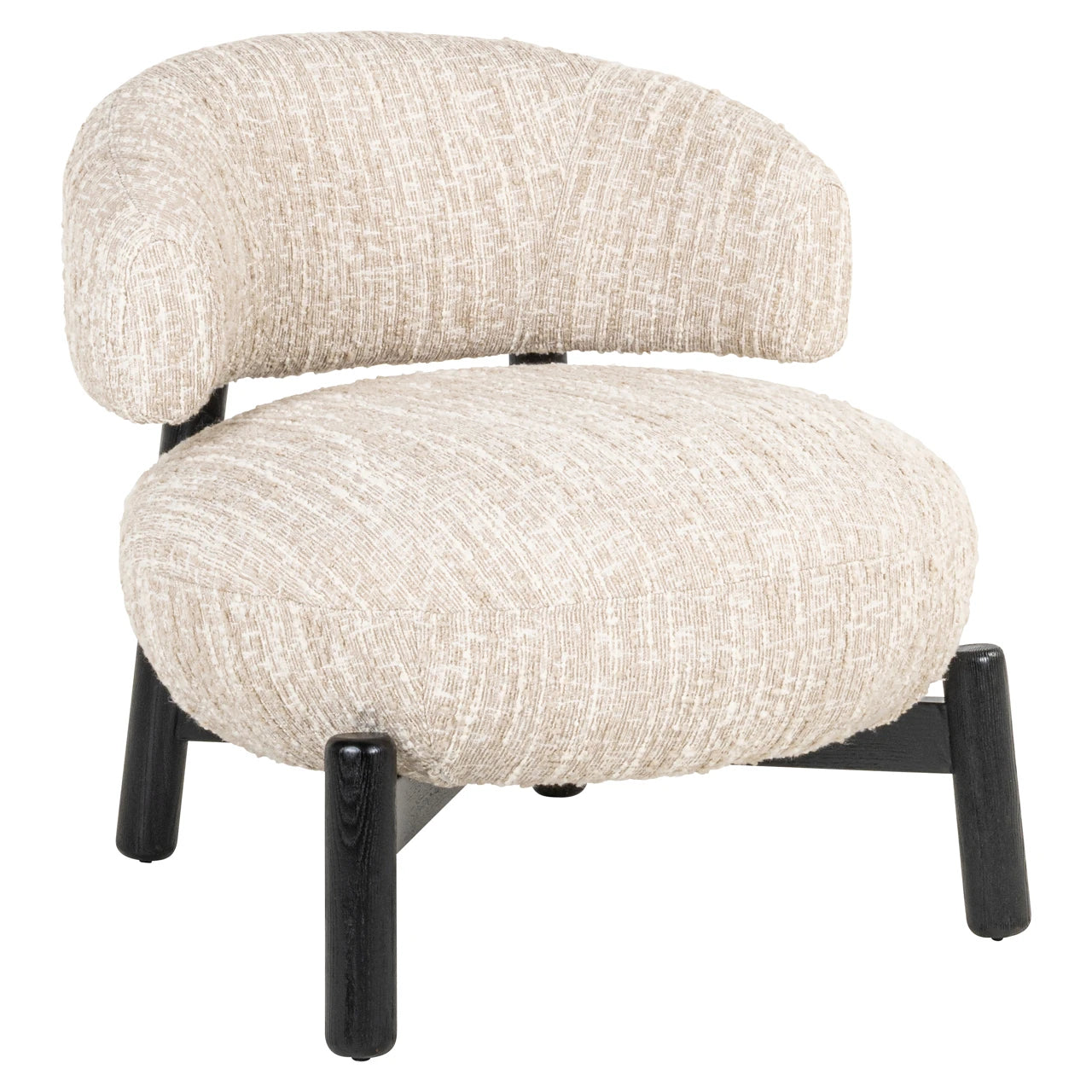 Lounge chair Ornella beige angora Richmond Interiors Lenestol
