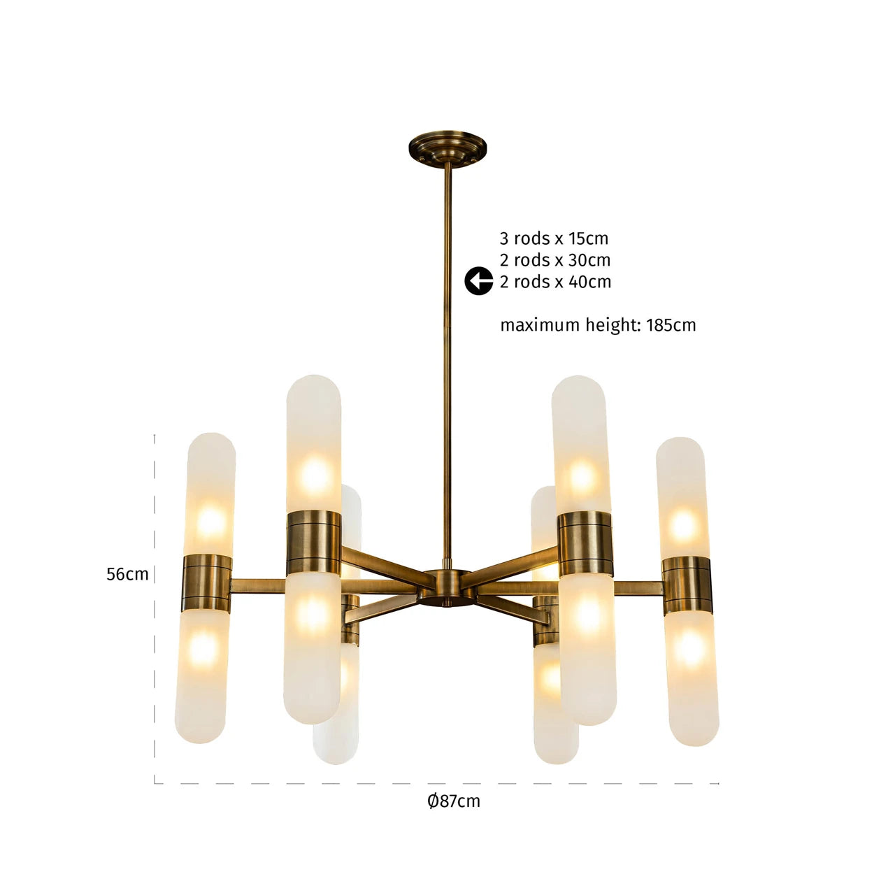 lysekrone Tricon bronse Richmond Interiors Taklampe