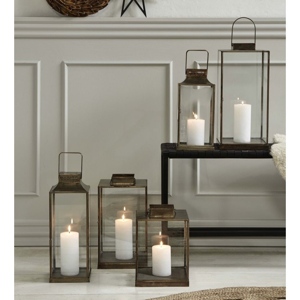 ANTIQUE lamper av jern - h35 cm - gull finish Nordal LANTERNER