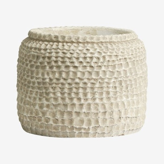 AOBA-krukke i sement, L - hvit Nordal INDOOR POT