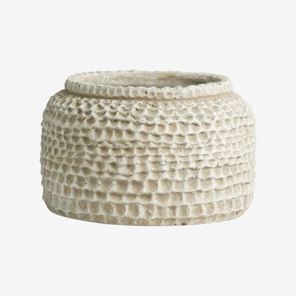 AOBA-krukke i sement, M - hvit Nordal INDOOR POT