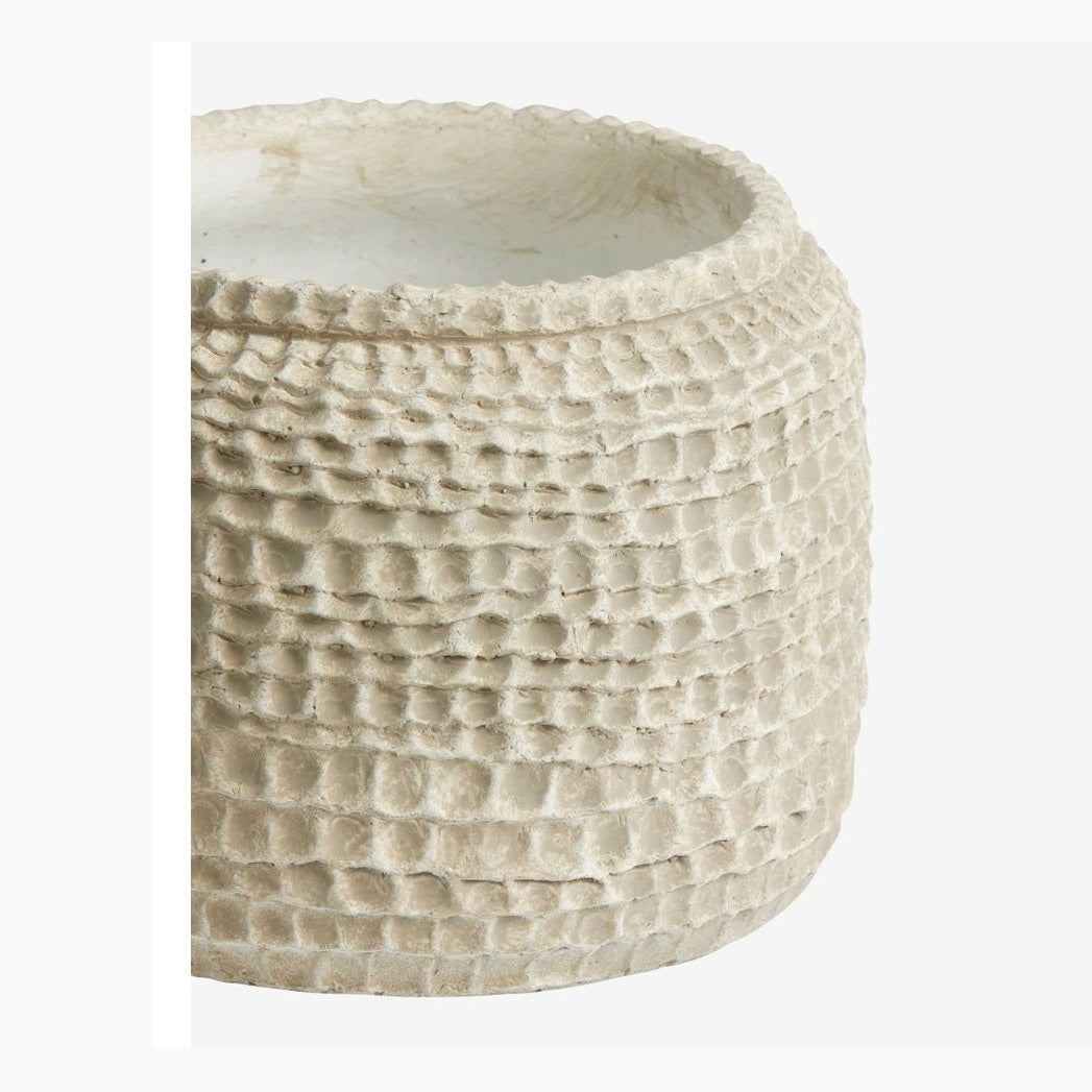 AOBA krukke i sement, S - Hvit Nordal INDOOR POT