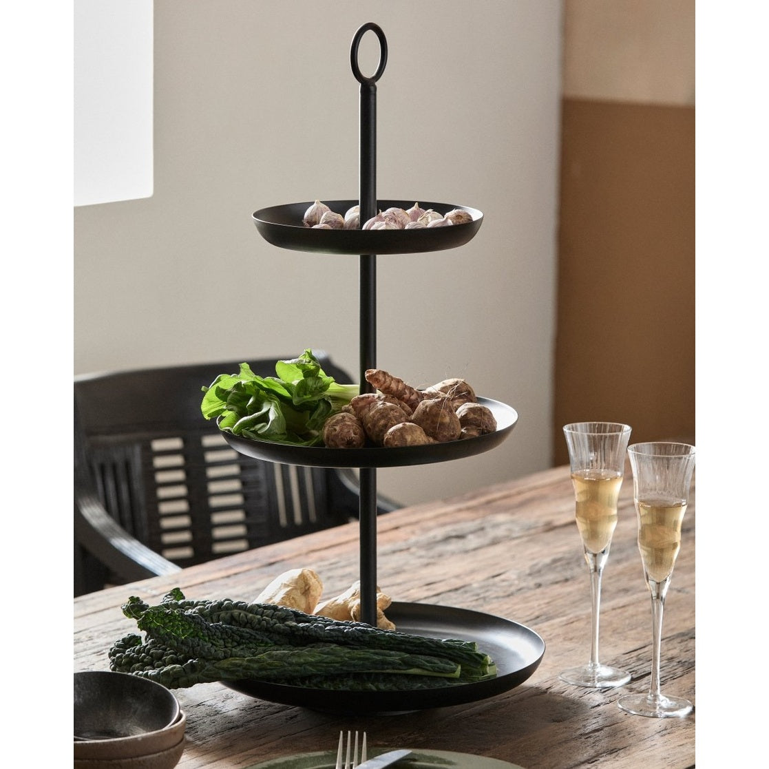 ASSAM gulv i jern - sort Nordal TRAYETAGER