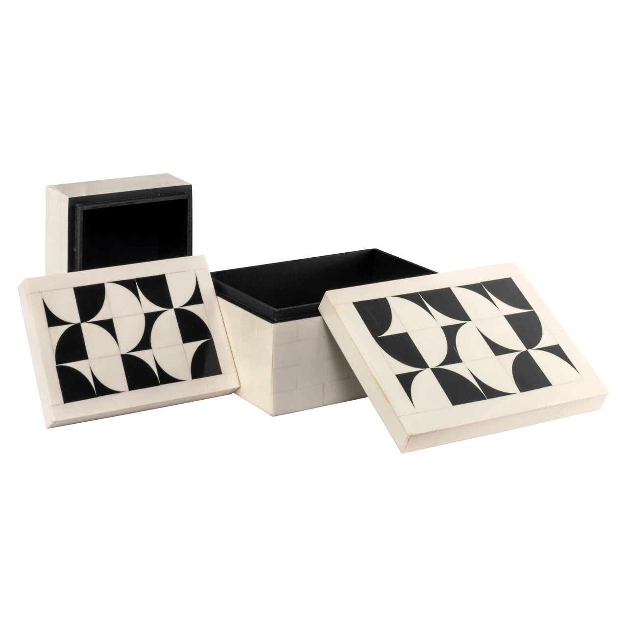 Oppbevaringsboks Flake white sett med 2 Richmond Interiors Oppbevaring