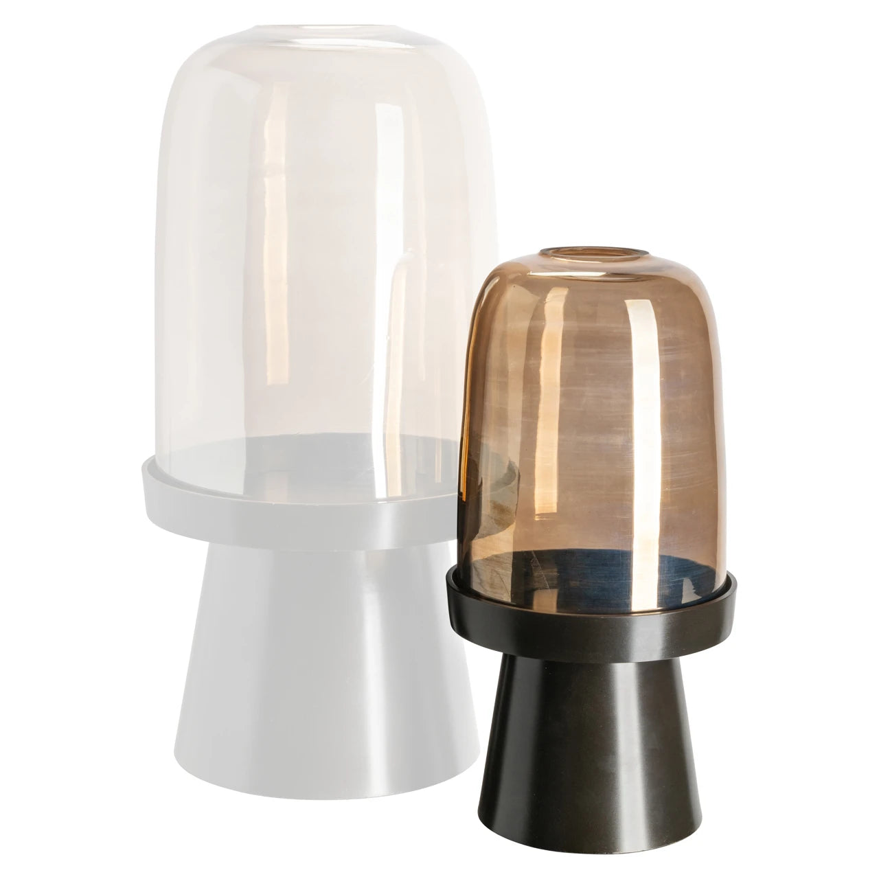 Hurricane light Kate valnøtt liten Richmond Interiors Lanterne og lysglass