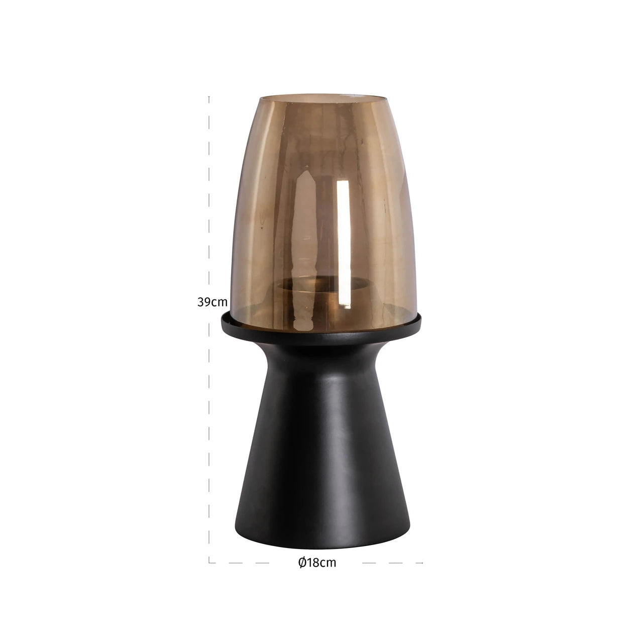 Hurricane light Vienna black small Richmond Interiors Lanterne og lysglass