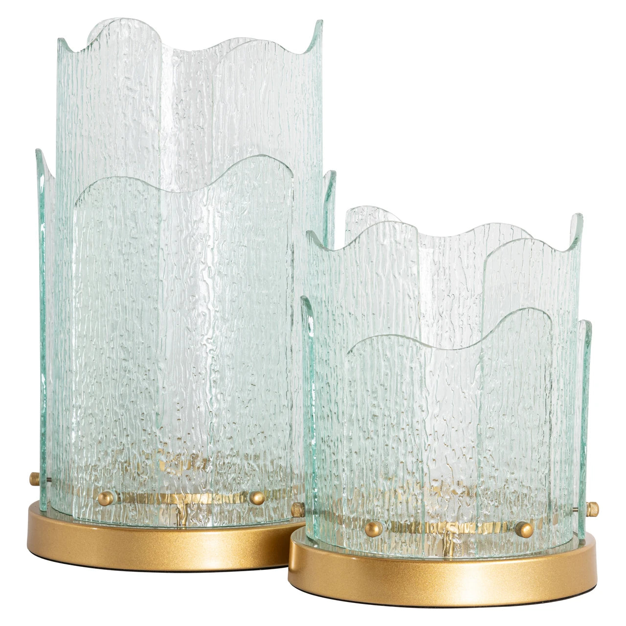 Hurricane light Danila gold small Richmond Interiors Lanterne og lysglass