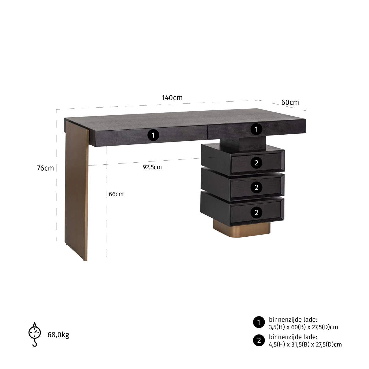 Skrivebord Alexander Jones kull Connar Richmond Interiors Skrivebord