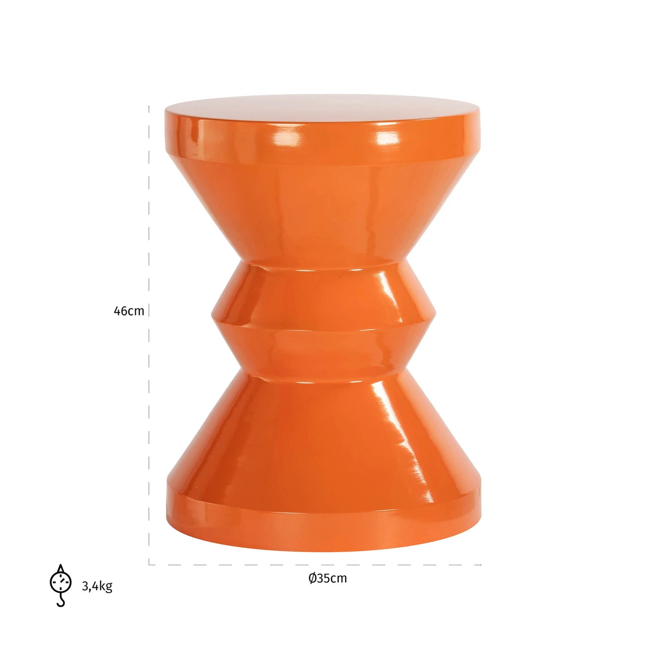 Endebord Diablo oransje 35Ø Richmond Interiors Sidebord