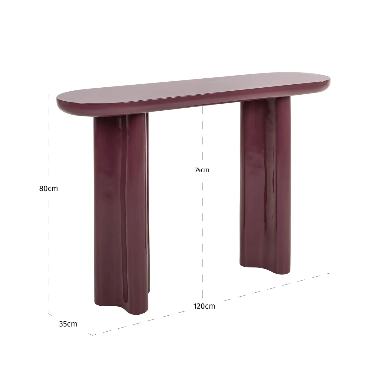 Console Sunny burgundy Richmond Interiors Konsollbord