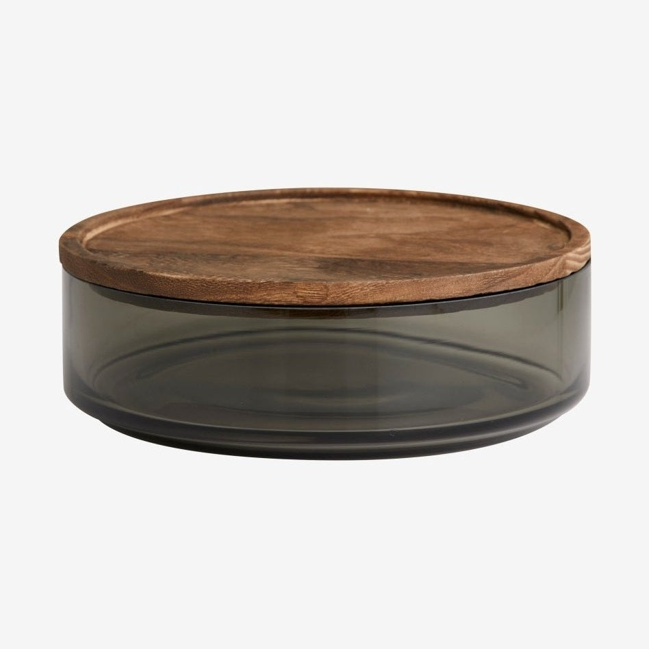 BASIL lagringsglass med dekk i tre - 1300 ml Nordal KITCHEN AC