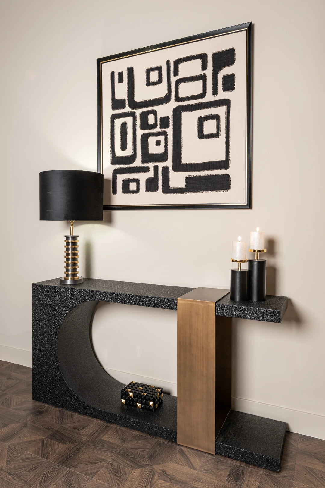 Veggkunst Shanita svart/hvit Richmond Interiors Bilde