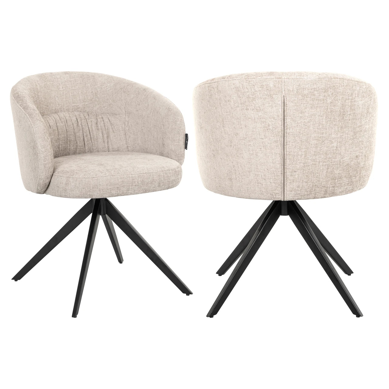 Spisestol Olivia natural miami swivel Richmond Interiors Spisestol