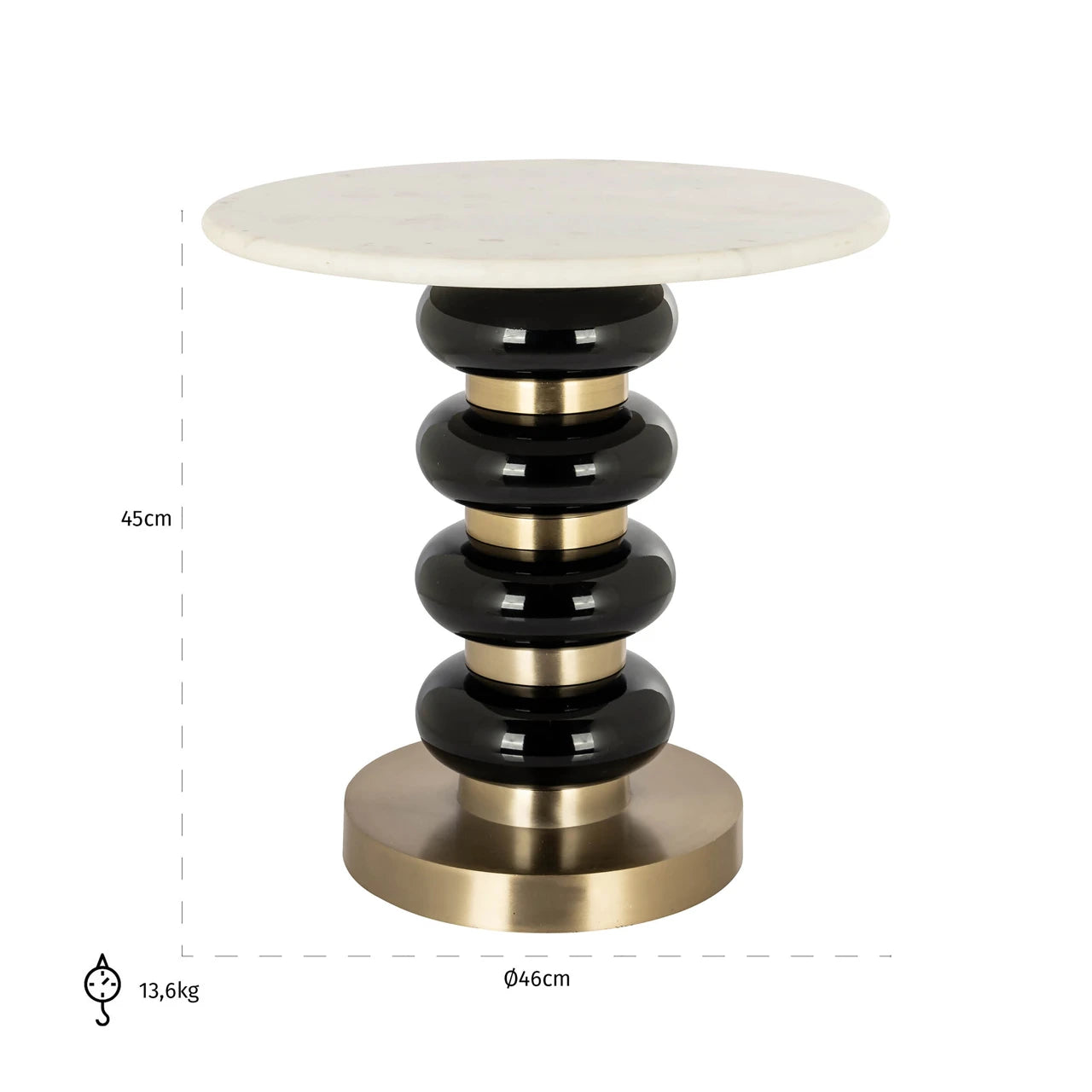 Endebord Boann svart Richmond Interiors Sidebord