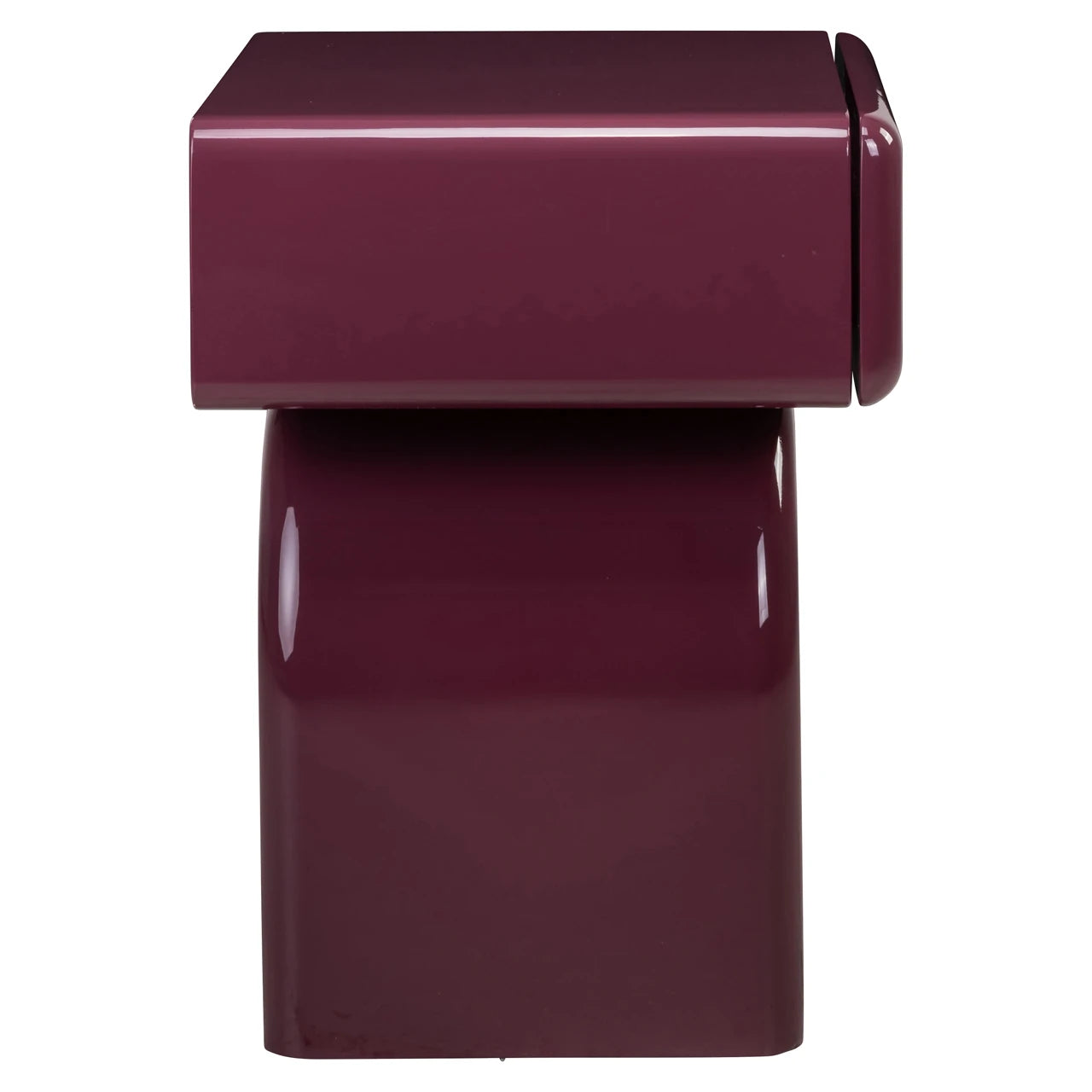 Nightstand Bennet burgunder 1-skuff Richmond Interiors Nattbord